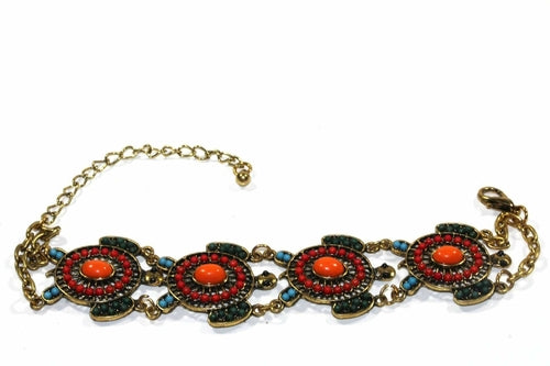 Colorful Bead Drop Turtle Bracelet-Everyone's Marketplace