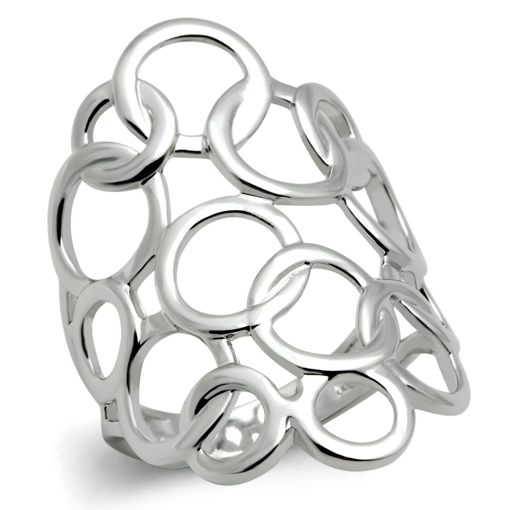 3W170 - Rhodium Brass Ring with No Stone-Everyone's Marketplace