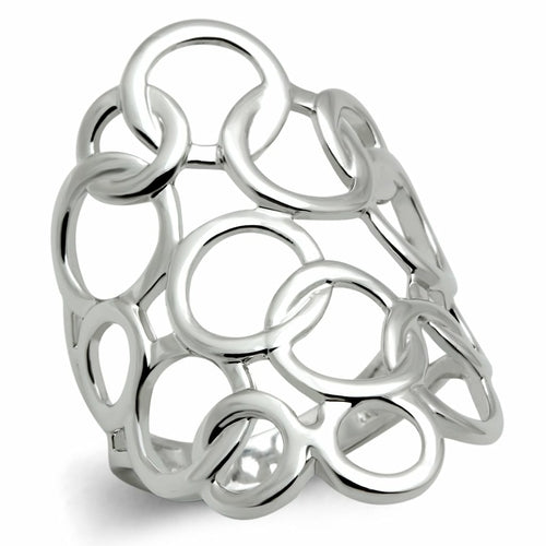3W170 - Rhodium Brass Ring with No Stone-Everyone's Marketplace
