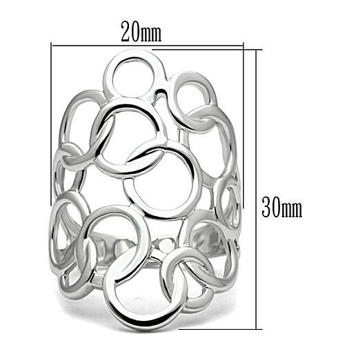 3W170 - Rhodium Brass Ring with No Stone-Everyone's Marketplace