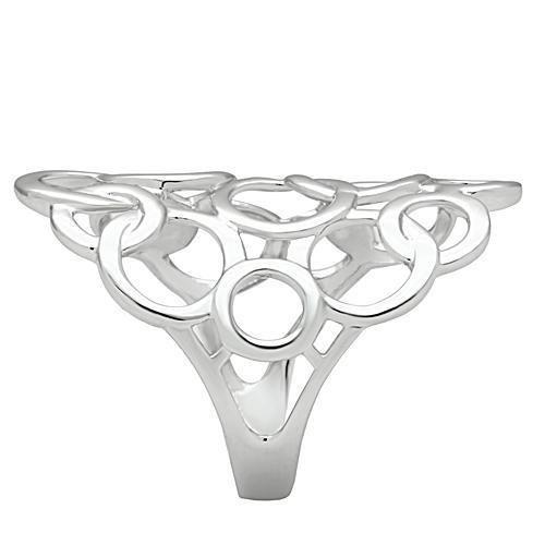 3W170 - Rhodium Brass Ring with No Stone-Everyone's Marketplace