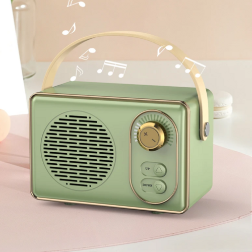 Retro Mini Wireless Bluetooth Speaker with Knob Adjustment-Everyone's Marketplace