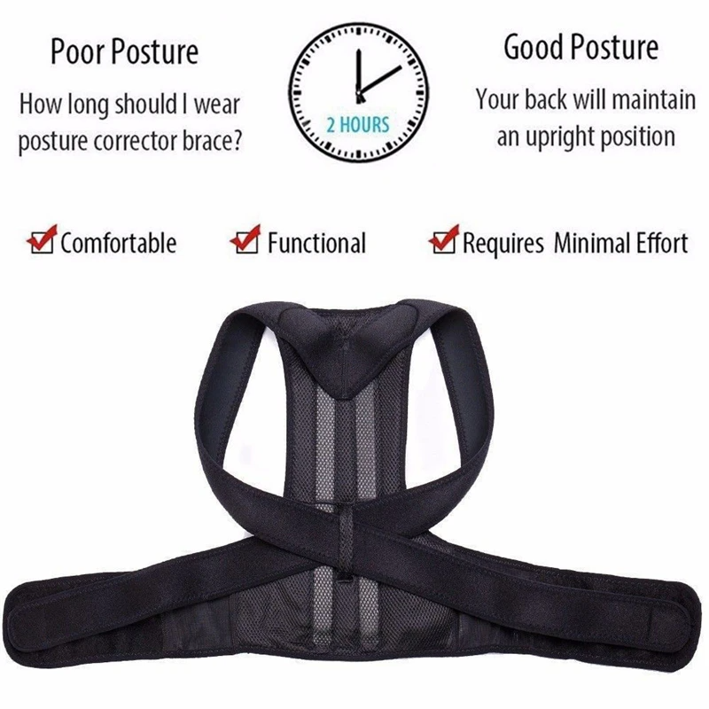 Adjustable Posture Corrector Low Back Support Shoulder Brace Belt For-Everyone's Marketplace