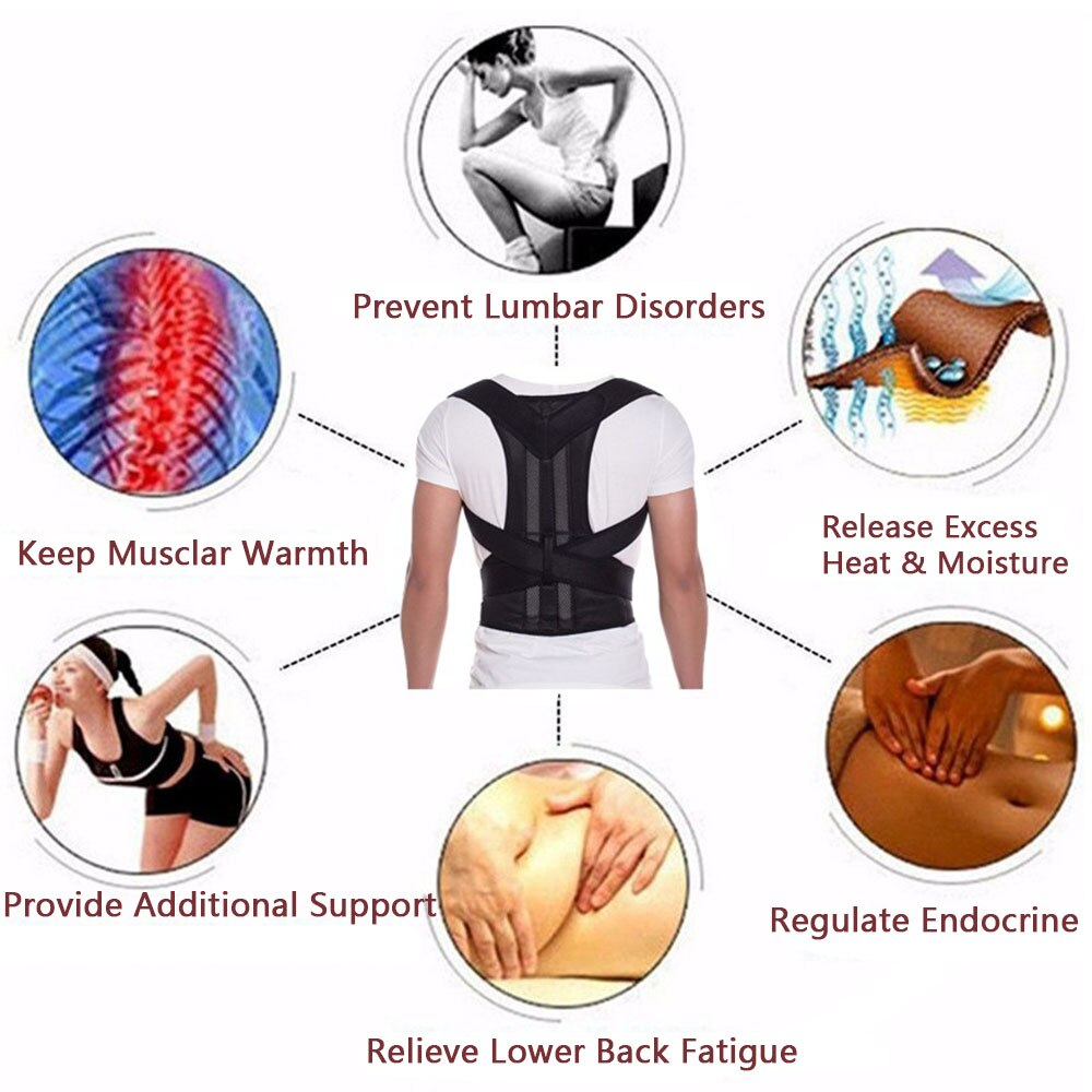 Adjustable Posture Corrector Low Back Support Shoulder Brace Belt For-Everyone's Marketplace