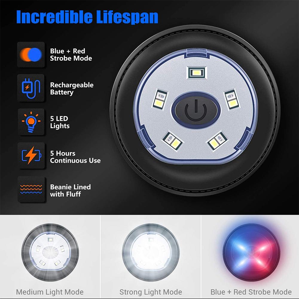Wireless Bluetooth LED Hat with Music Speakers Light Winter Gift-Everyone's Marketplace