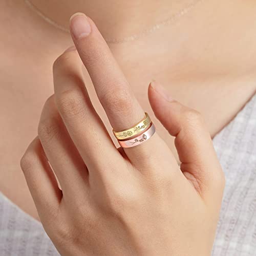 Birth Month Flowers Ring, Family Floral Ring, Gift for Mom,Mother Ring-Everyone's Marketplace
