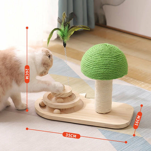 Pet Tree Scratching Post with Toy-Everyone's Marketplace