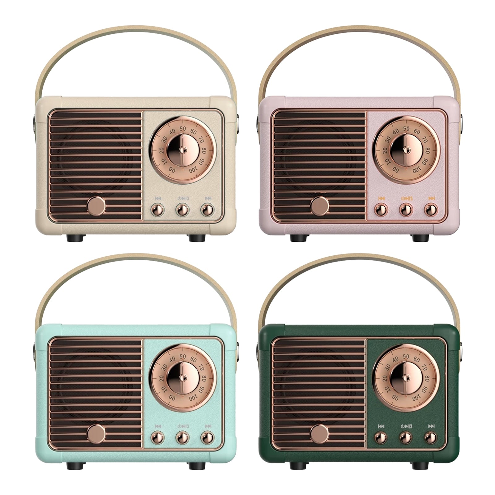 Bluetooth Compact Retro Speakers with Radio-Everyone's Marketplace