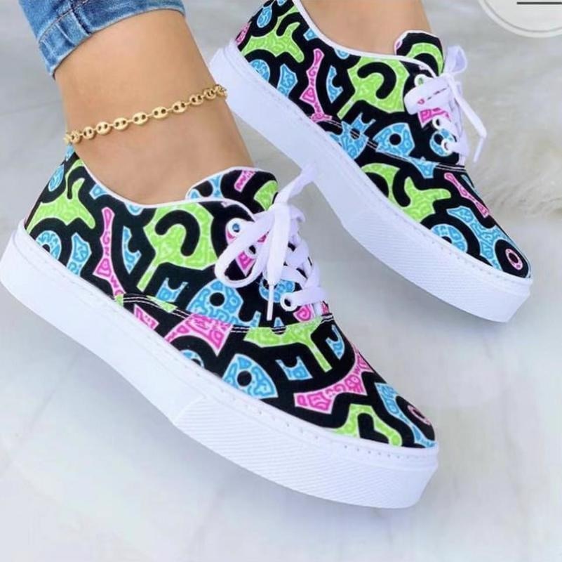 2022 Fashion Graffiti Women Sneakers Trainers Shoes-Everyone's Marketplace