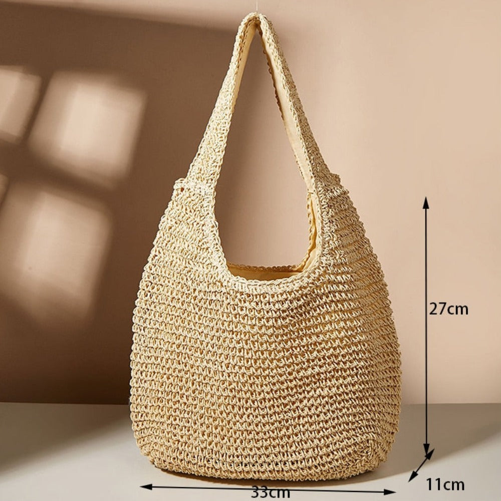 Summer Shoulder Straw Tote-Everyone's Marketplace