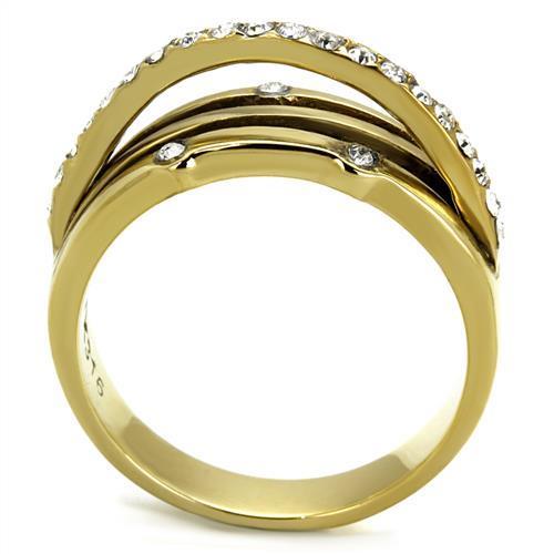 TK2611 - IP Gold(Ion Plating) Stainless Steel Ring with Top Grade-Everyone's Marketplace