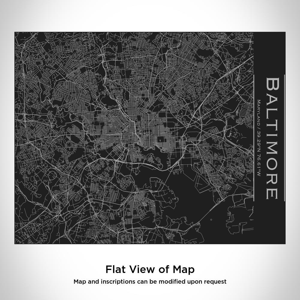 Baltimore - Maryland Map Bottle with Bamboo Top in Matte Black-Everyone's Marketplace