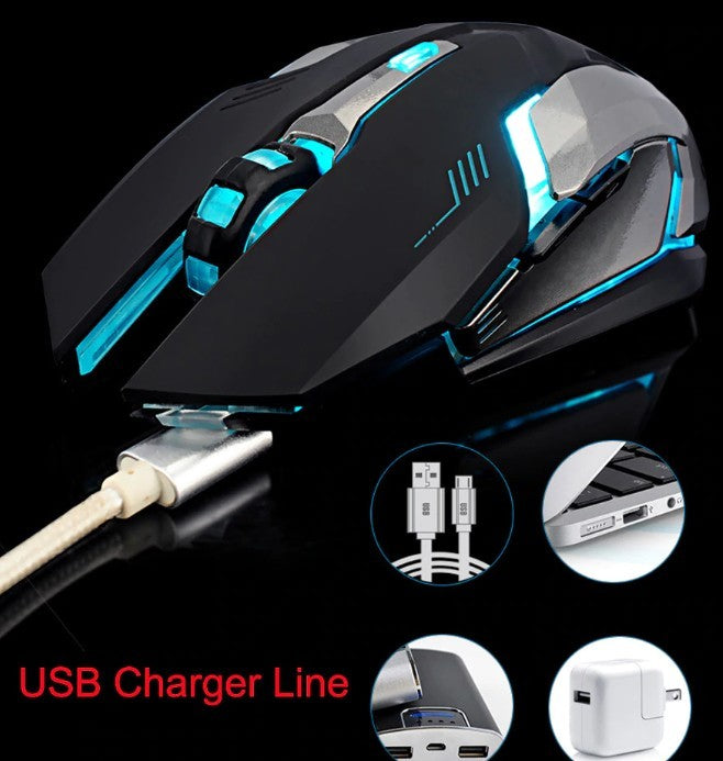 Ninja Dragon Stealth 7 Wireless Silent LED Gaming Mouse-Everyone's Marketplace