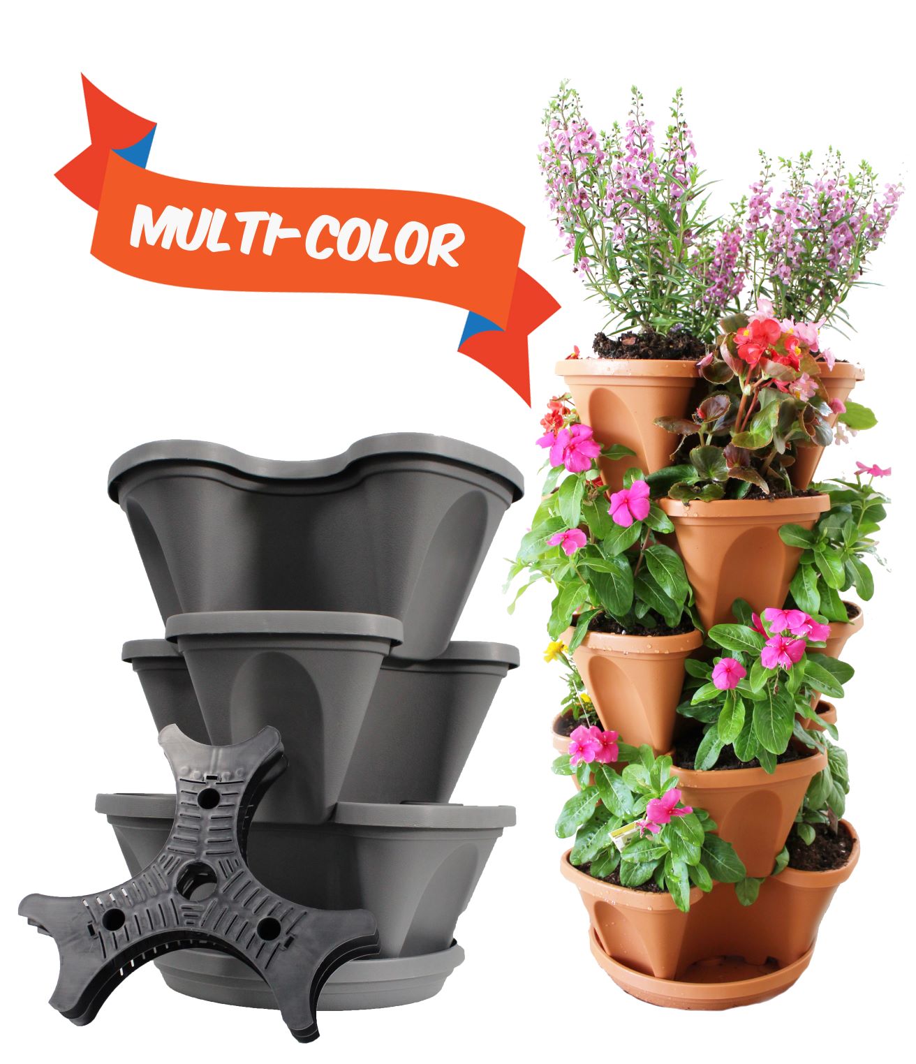 Nature's Distributing Stacking Planters - 3 Tier-Everyone's Marketplace