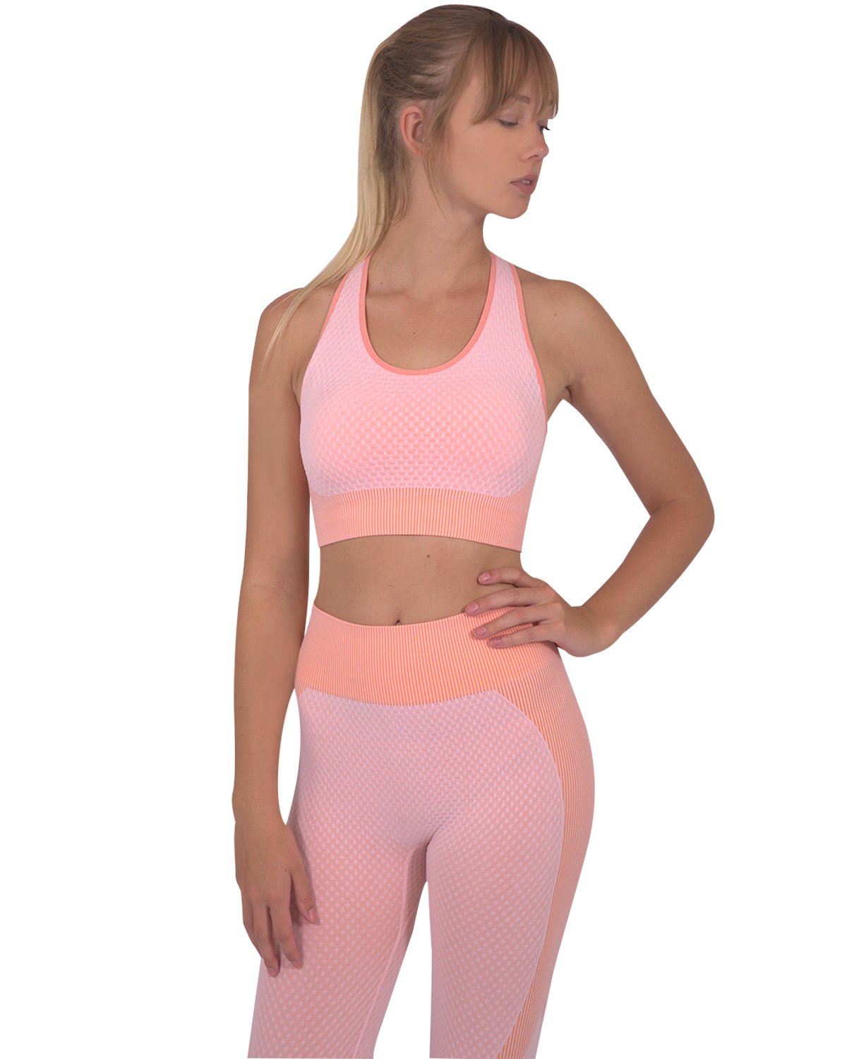 Trois Seamless Sports Bra - Pink-Everyone's Marketplace