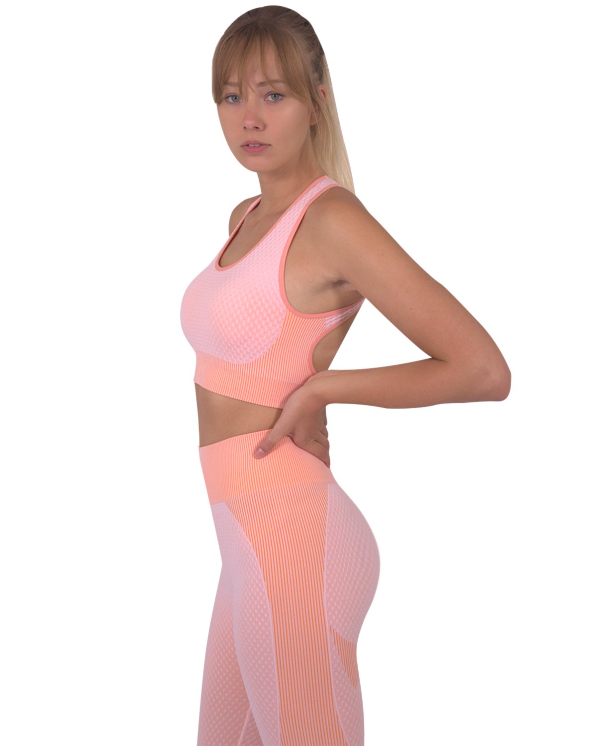 Trois Seamless Sports Bra - Pink-Everyone's Marketplace