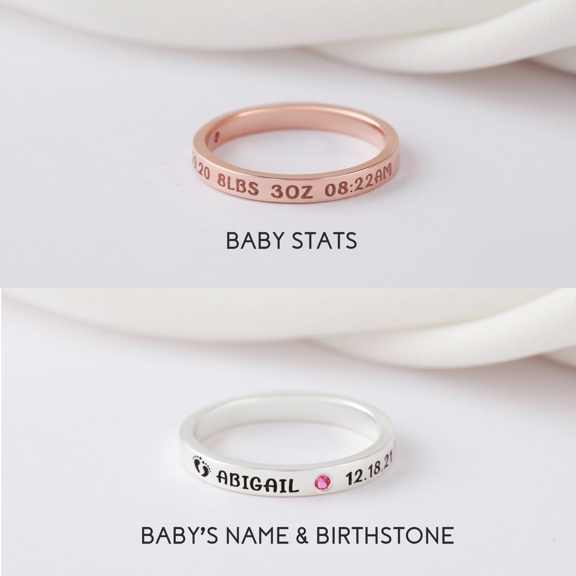 New Mom Ring, First Time Mother Gift, Baby Name Ring-Everyone's Marketplace