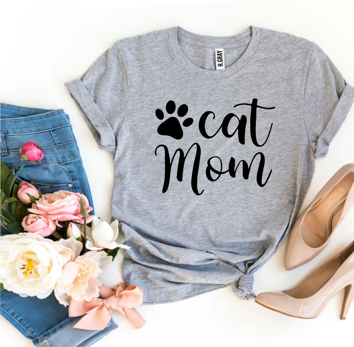 Cat Mom T-shirt-Everyone's Marketplace