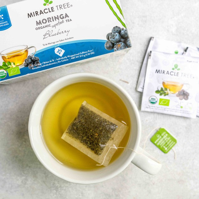 Miracle Tree's Organic Moringa Tea, Blueberry-Everyone's Marketplace
