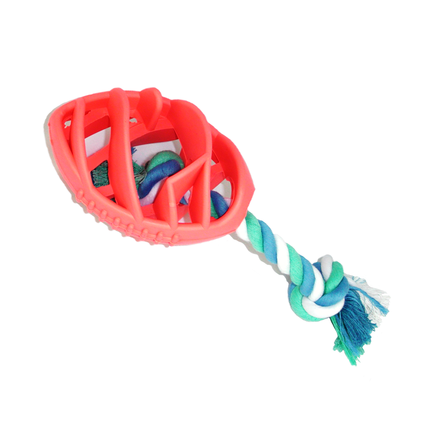 Rubber Football Dog Chew Toy with Tug Rope - Great for Active Dogs -Everyone's Marketplace