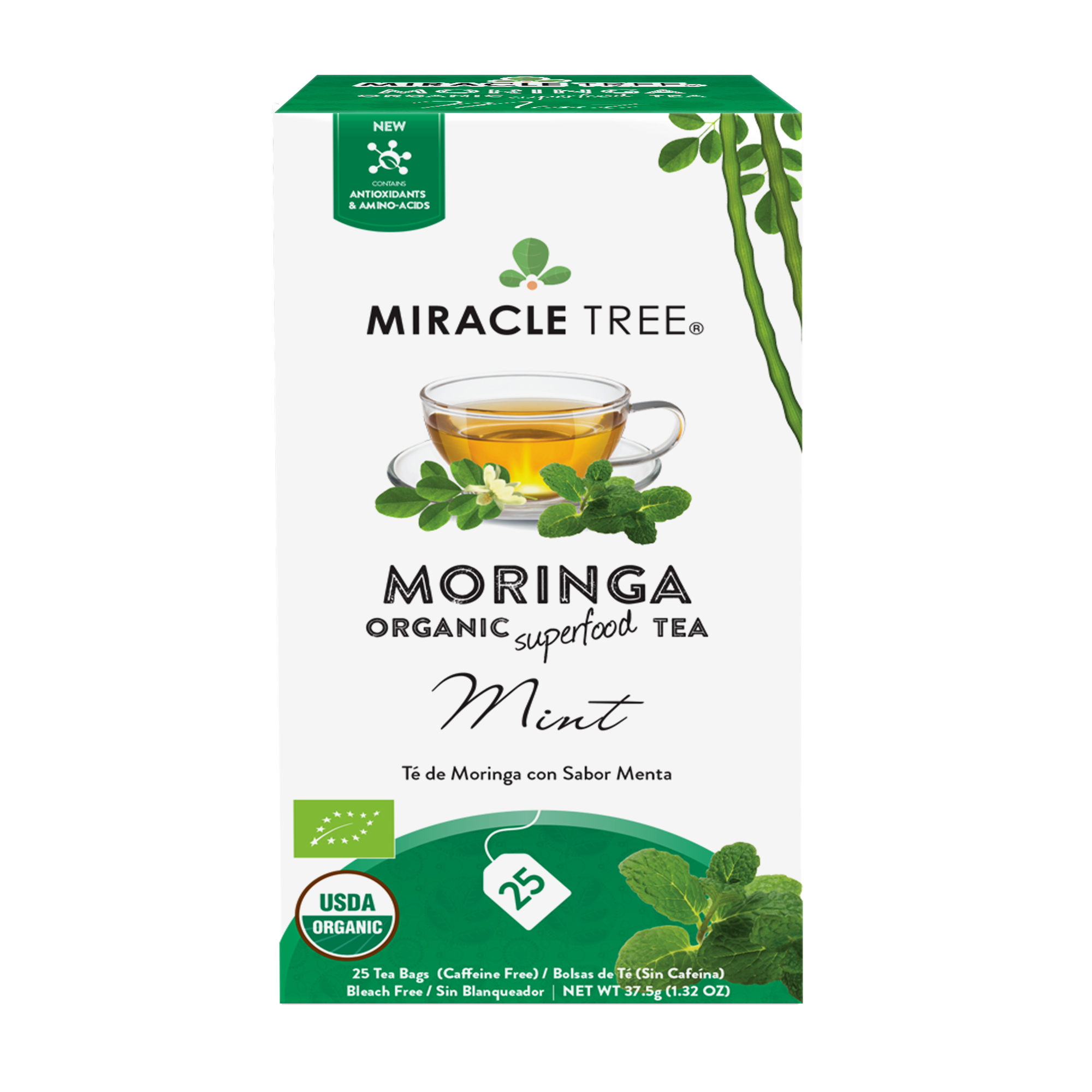 Miracle Tree's Organic Moringa Tea, Mint-Everyone's Marketplace