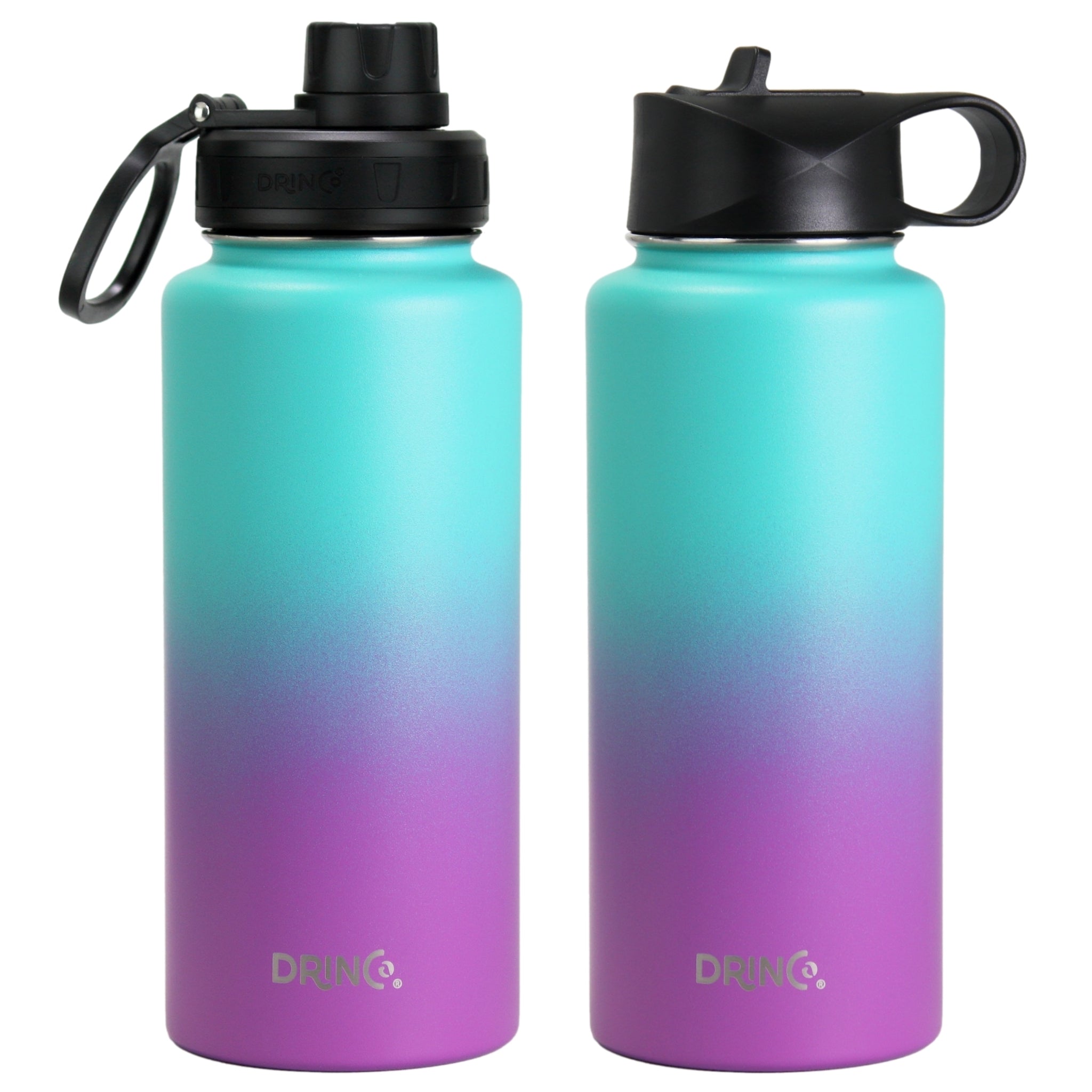 DRINCO® 32oz Stainless Steel Water Bottle - Ombre Fuchsia Teal-Everyone's Marketplace