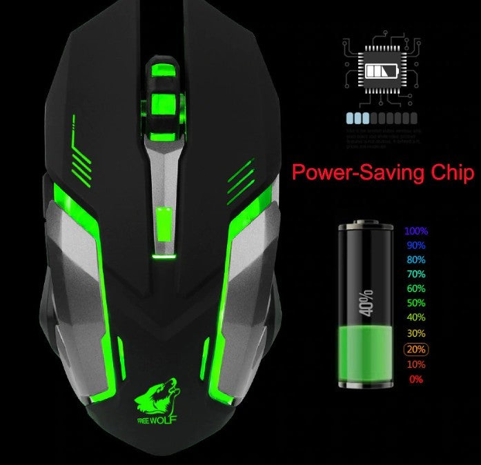 Ninja Dragon Stealth 7 Wireless Silent LED Gaming Mouse-Everyone's Marketplace