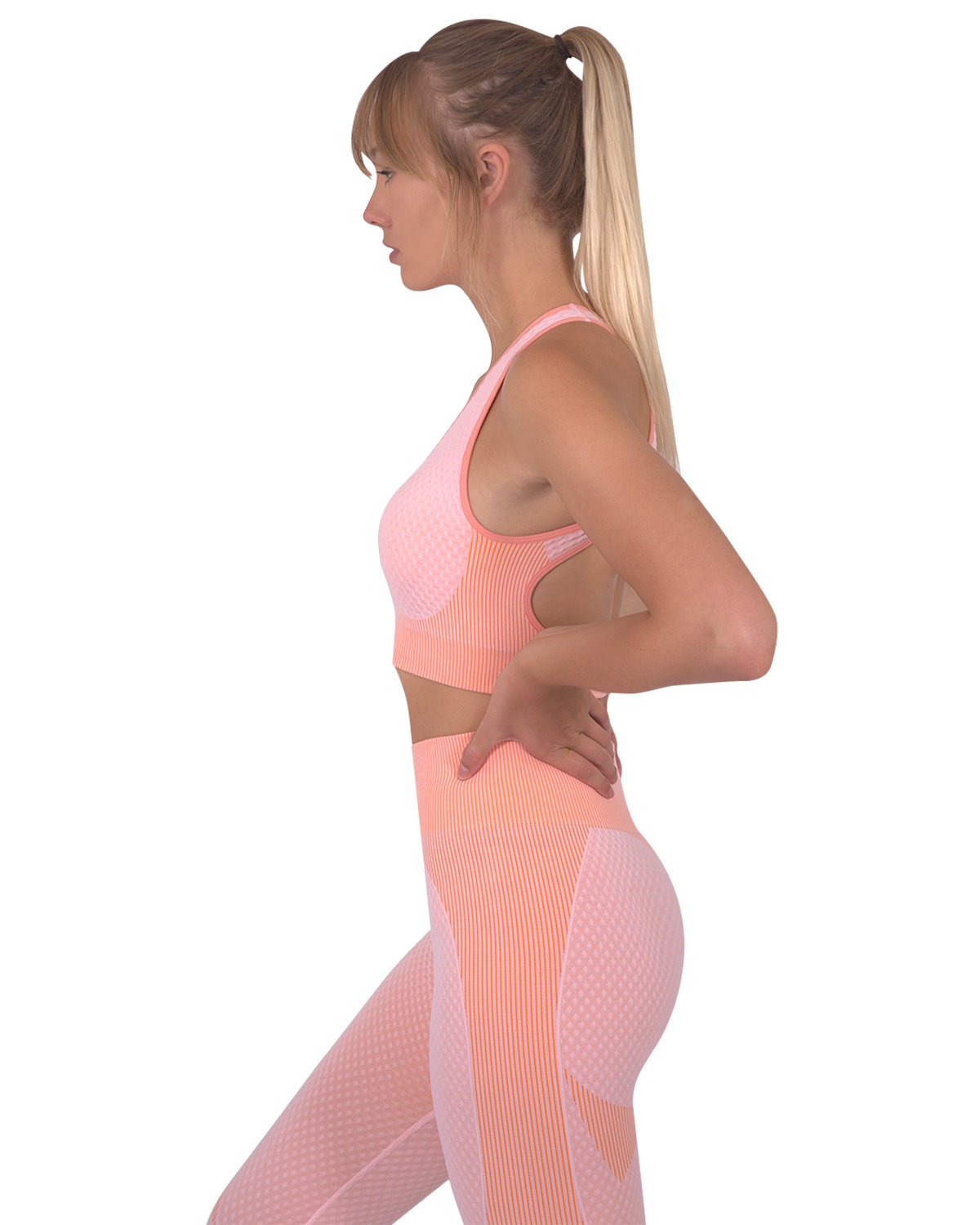 Trois Seamless Sports Bra - Pink-Everyone's Marketplace