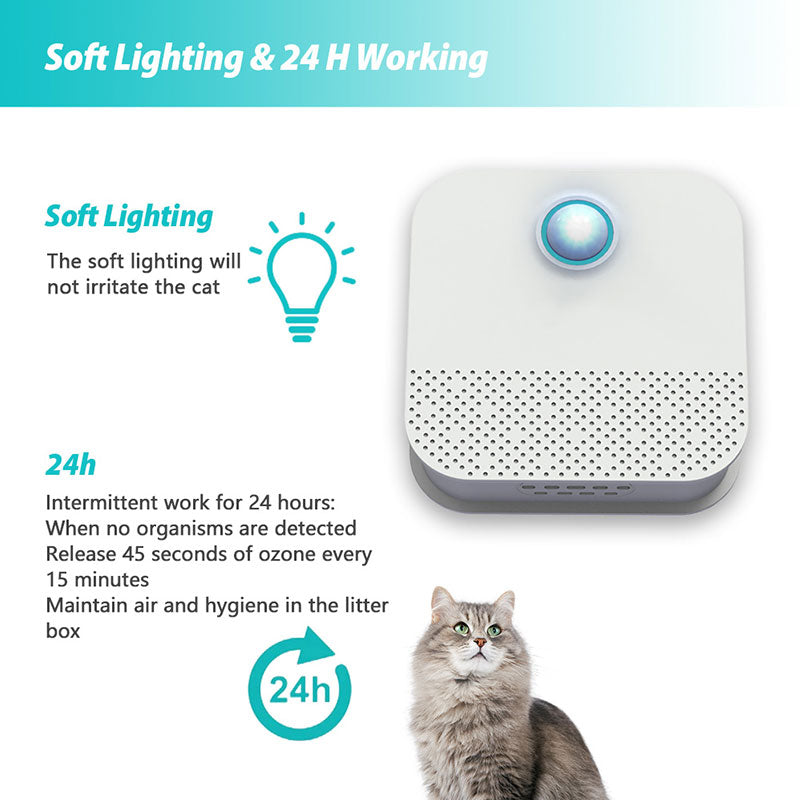 Smart Cat Odor Purifier for Cat Litter Box Deodorizer Dog Air Cleaner-Everyone's Marketplace