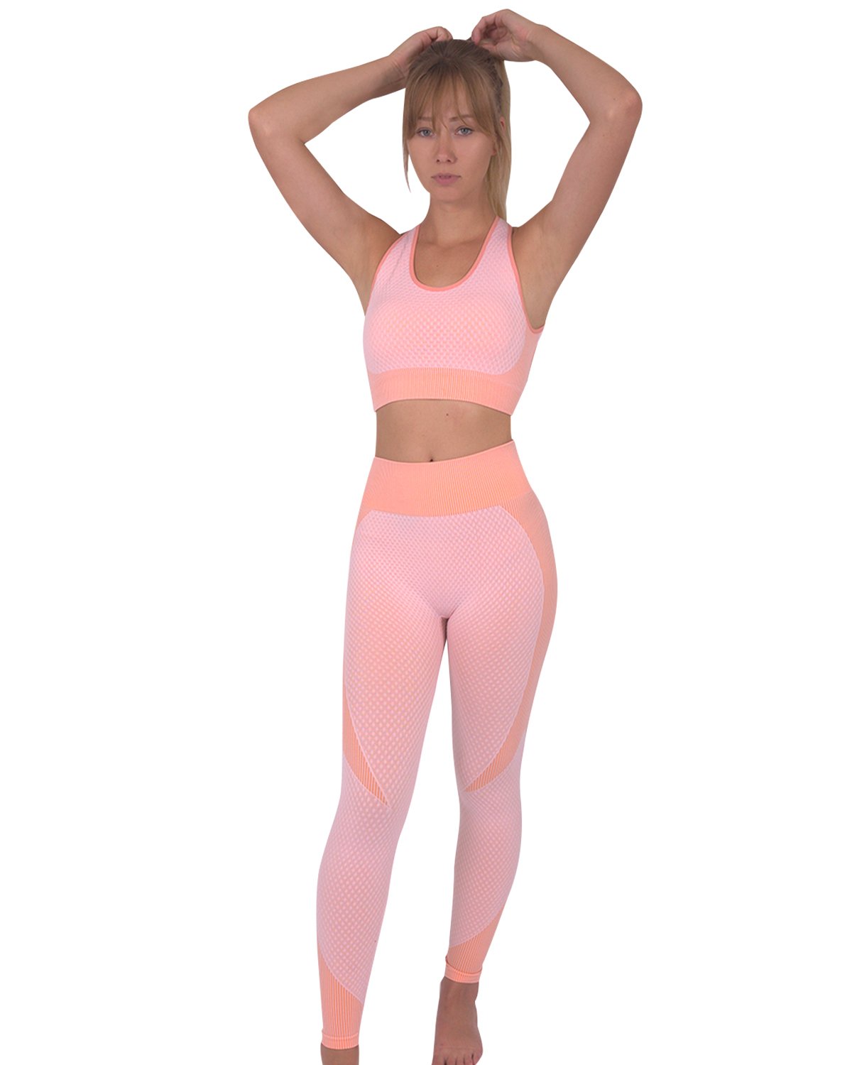 Trois Seamless Sports Bra - Pink-Everyone's Marketplace