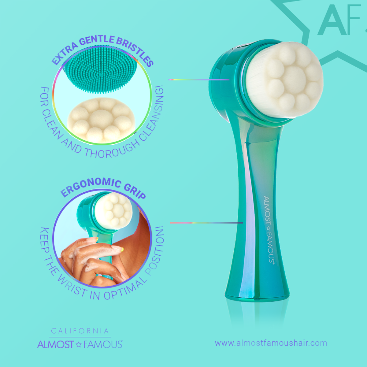 Almost Famous "Clean Freak" 2in1 Exfoliator Brush-Everyone's Marketplace