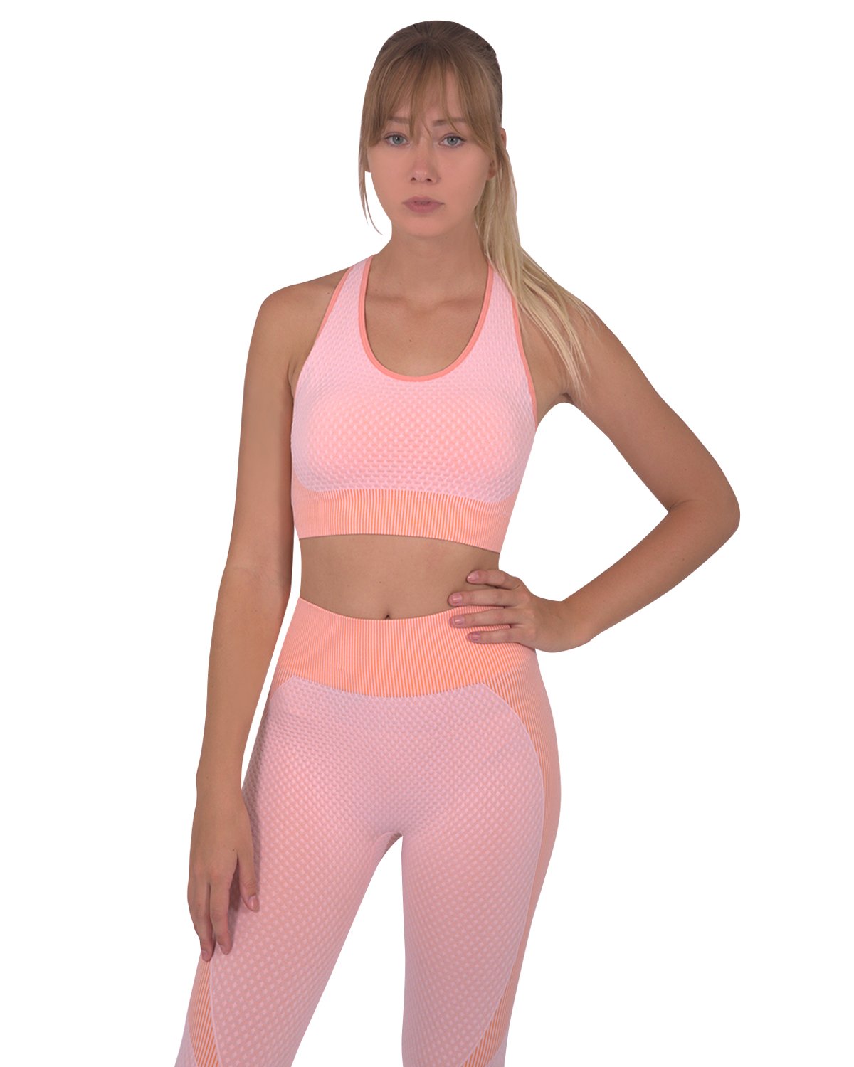 Trois Seamless Sports Bra - Pink-Everyone's Marketplace