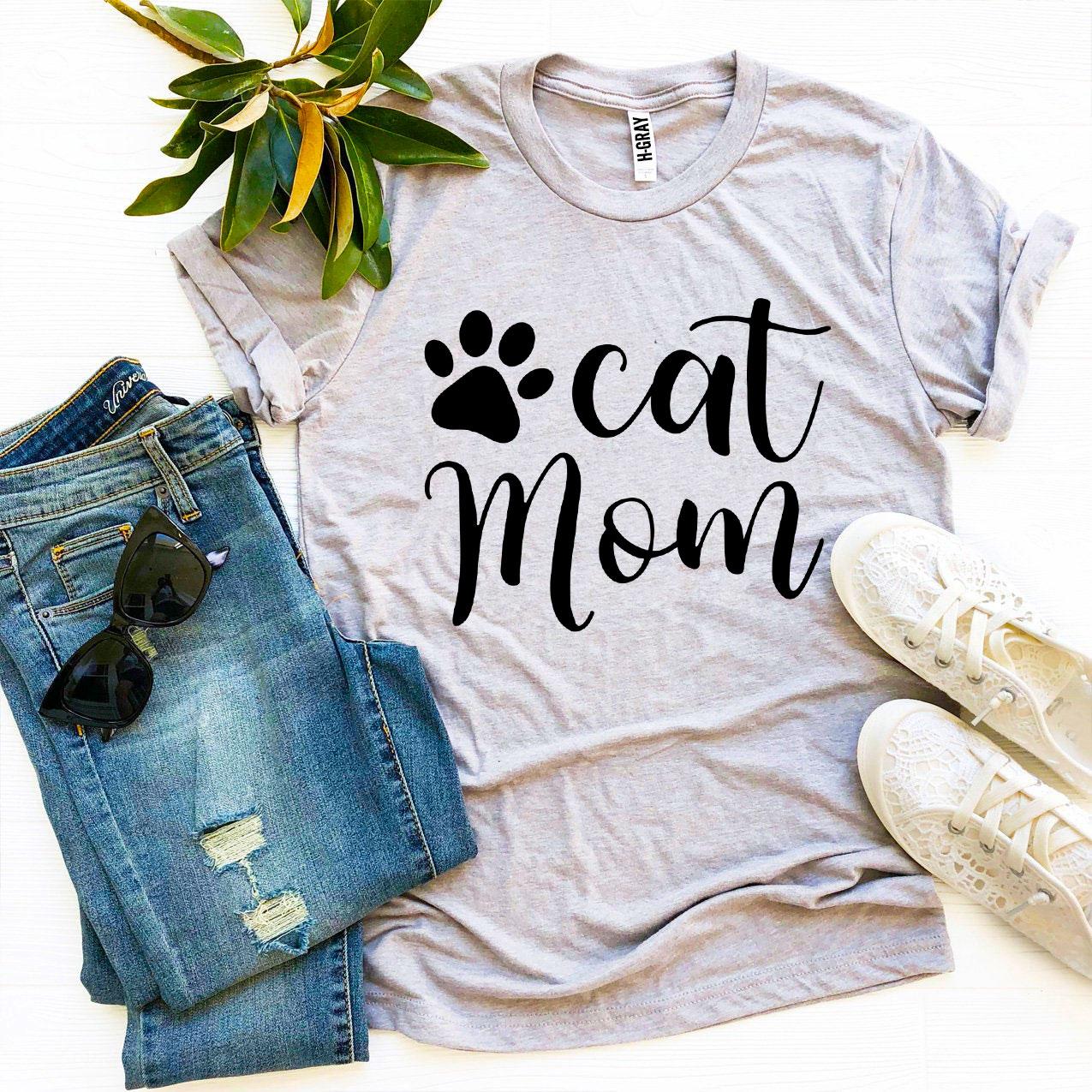 Cat Mom T-shirt-Everyone's Marketplace