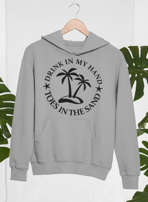 Drink In My Hand Toes In The Sand Hoodie-Everyone's Marketplace