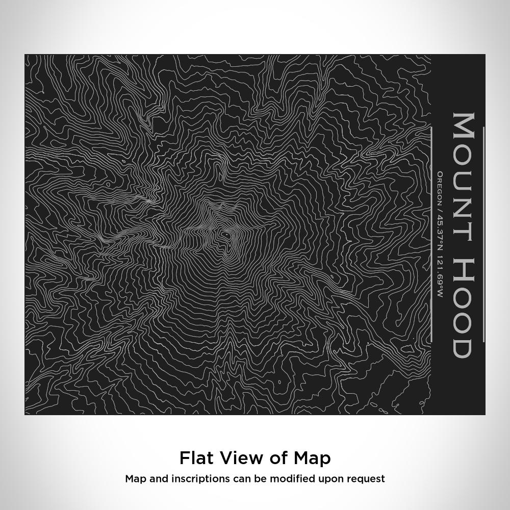Mount Hood - Oregon Map Bottle with Bamboo Top in Matte Black-Everyone's Marketplace