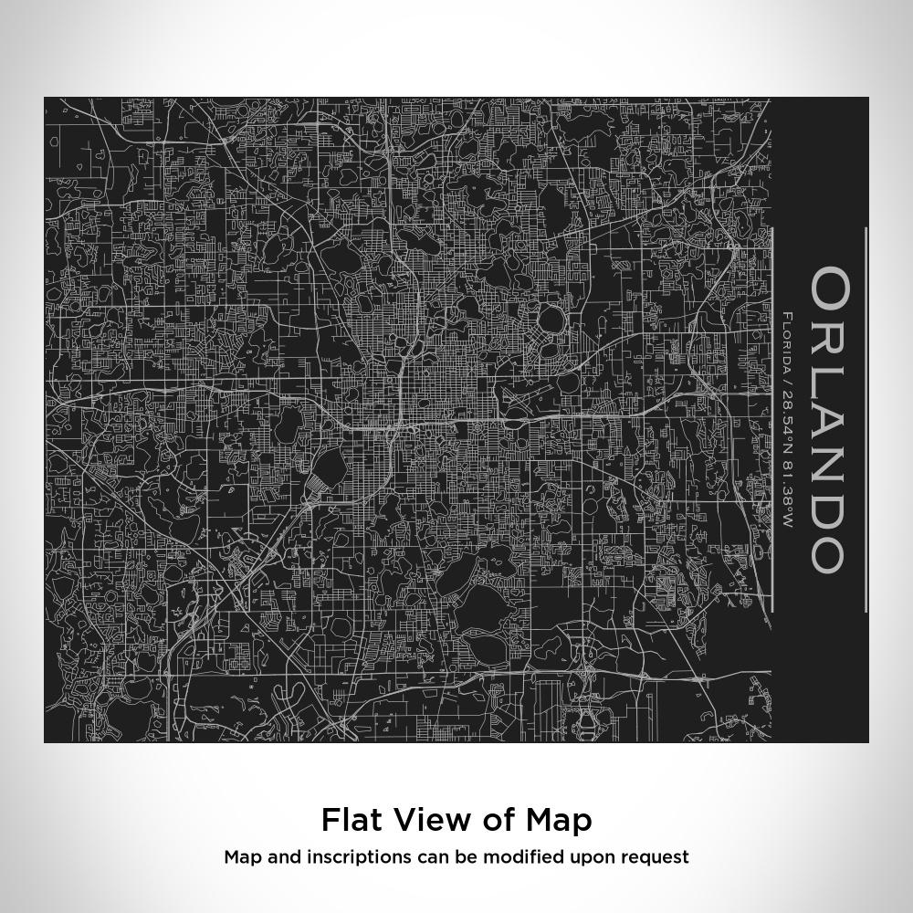 Orlando - Florida Map Bottle with Bamboo Top in Matte Black-Everyone's Marketplace