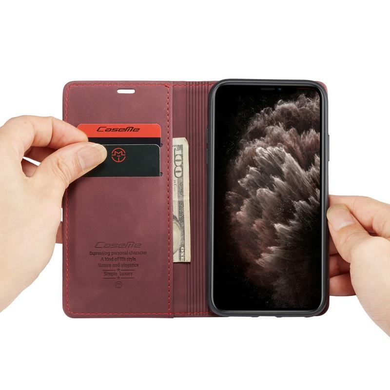 Luxury Magnetic Flip Wallet Case for iPhone 7, 8, X, 11, 12, 13-Everyone's Marketplace