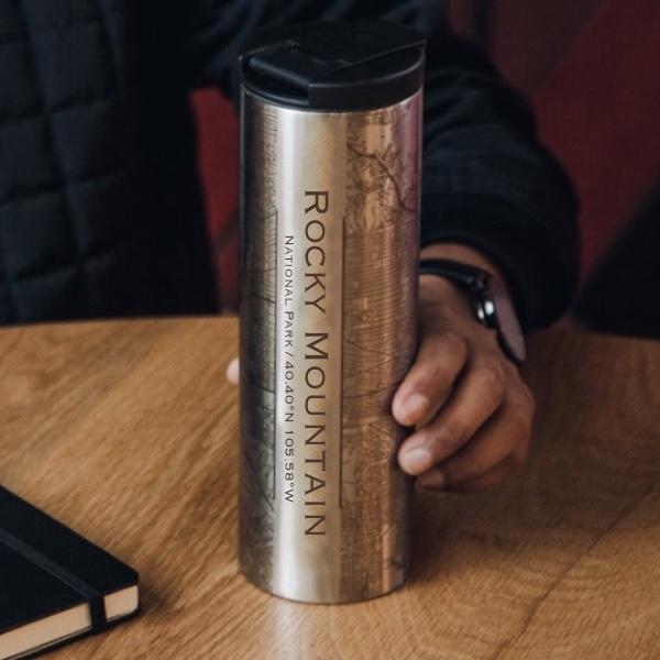 Rocky Mountain National Park - Colorado Map Tumbler-Everyone's Marketplace