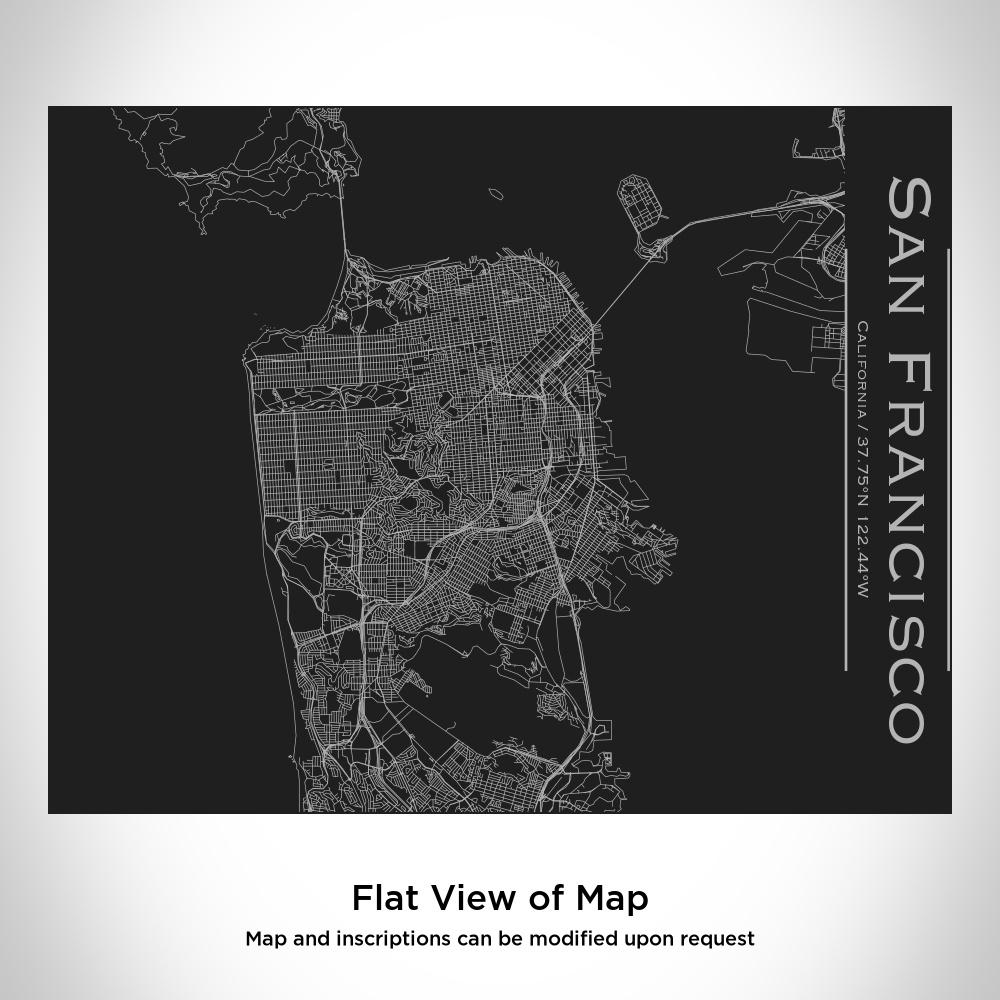 San Francisco - California Map Bottle with Bamboo Top in Matte Black-Everyone's Marketplace