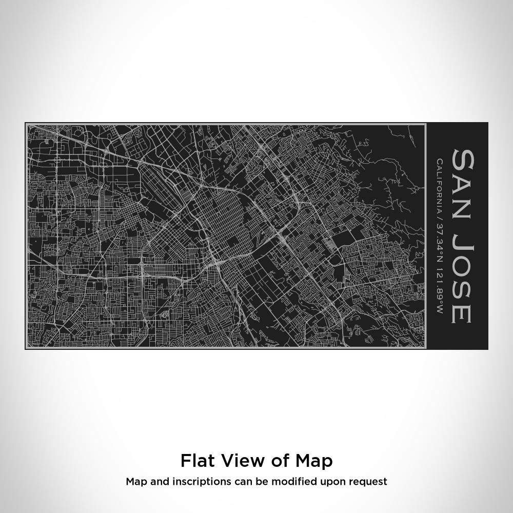 San Jose - California Map Insulated Bottle in Matte Black-Everyone's Marketplace