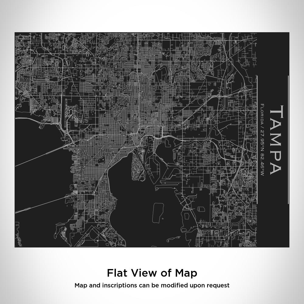 Tampa - Florida Map Bottle with Bamboo Top in Matte Black-Everyone's Marketplace