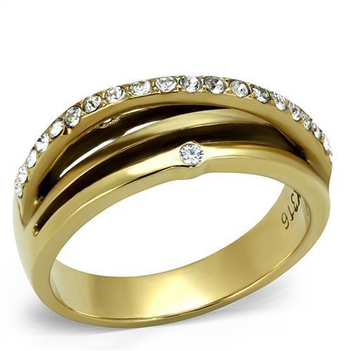 TK2611 - IP Gold(Ion Plating) Stainless Steel Ring with Top Grade-Everyone's Marketplace