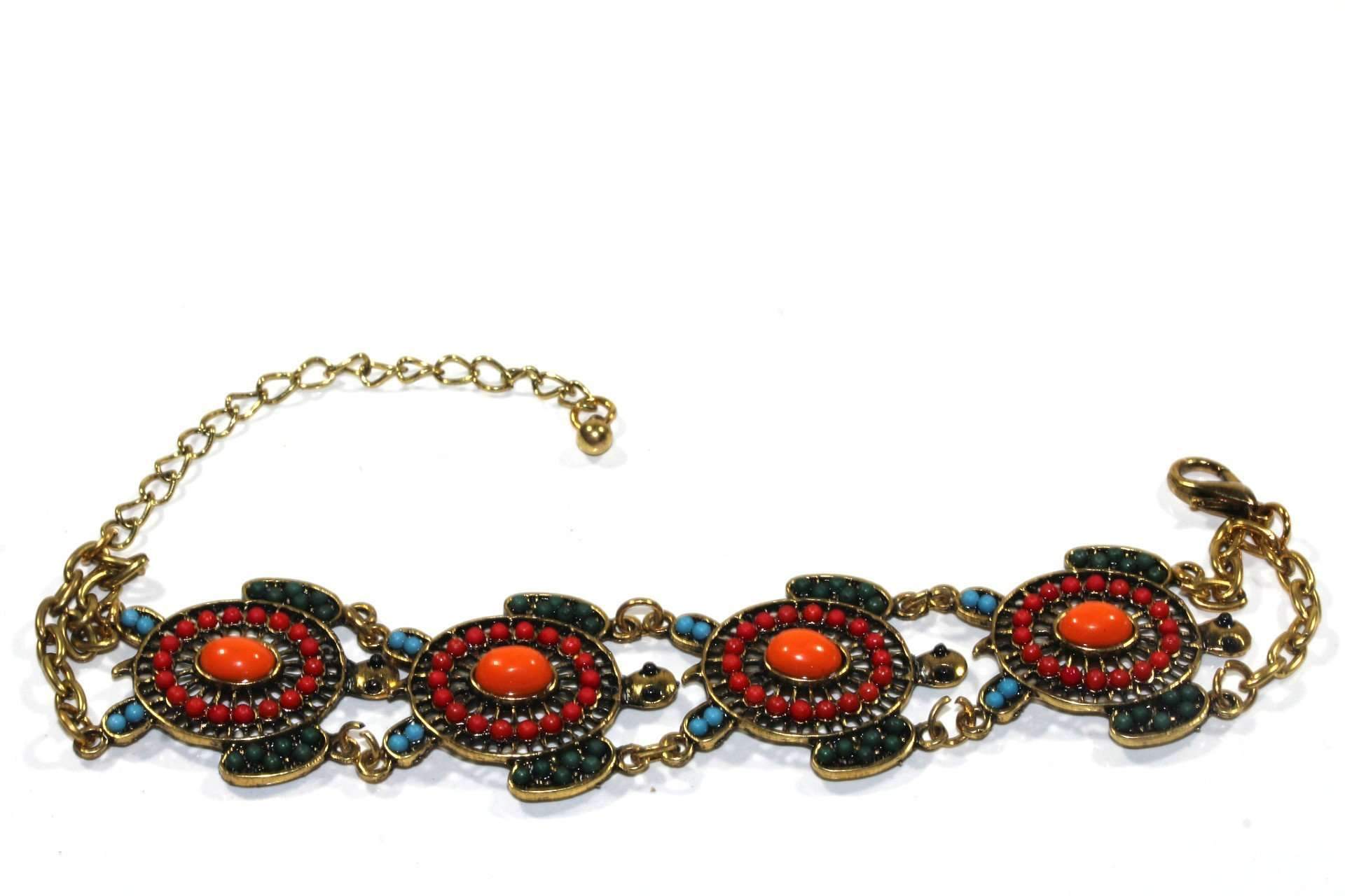 Colorful Bead Drop Turtle Bracelet-Everyone's Marketplace