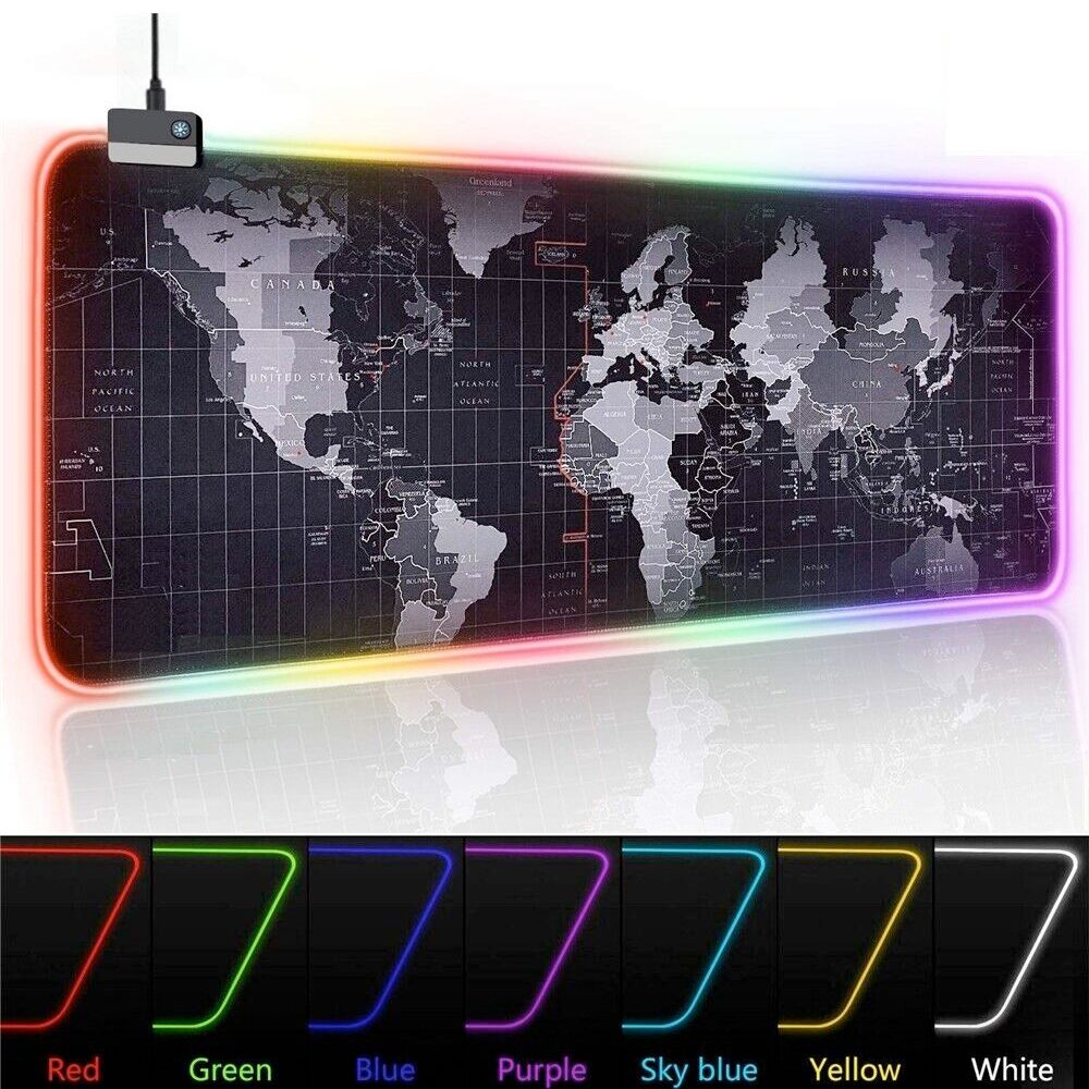Dragon RGB Gaming Mouse Pad World Map-Everyone's Marketplace