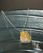 Druse Crystal Pendant on Silver Chain-Everyone's Marketplace
