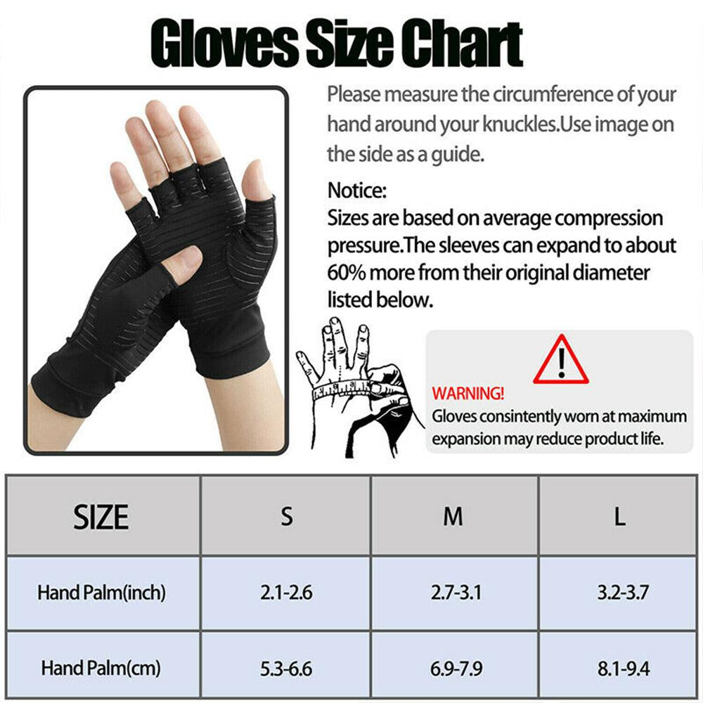 Compression Arthritis Glove Unisex Joint Pain Relief Half Finger Brace-Everyone's Marketplace