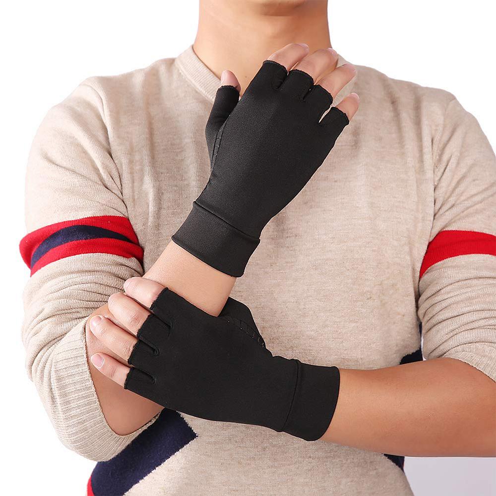 Compression Arthritis Glove Unisex Joint Pain Relief Half Finger Brace-Everyone's Marketplace
