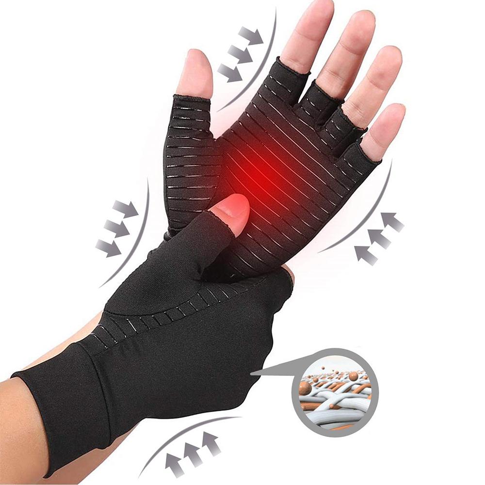 Compression Arthritis Glove Unisex Joint Pain Relief Half Finger Brace-Everyone's Marketplace