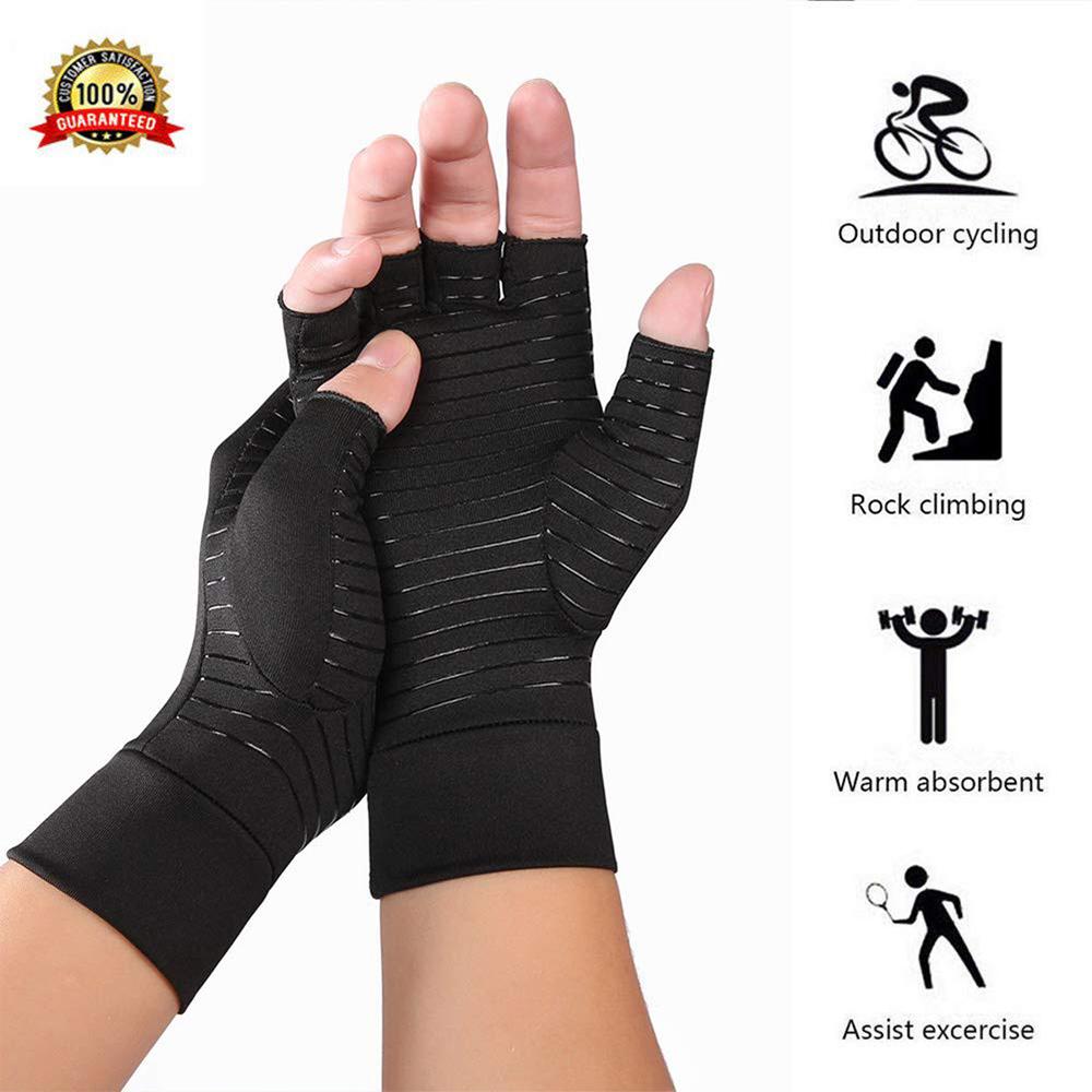 Compression Arthritis Glove Unisex Joint Pain Relief Half Finger Brace-Everyone's Marketplace