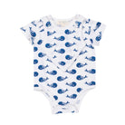 Smart Short Sleeve Baby Bodysuit + Bib - Blue Whale-Everyone's Marketplace